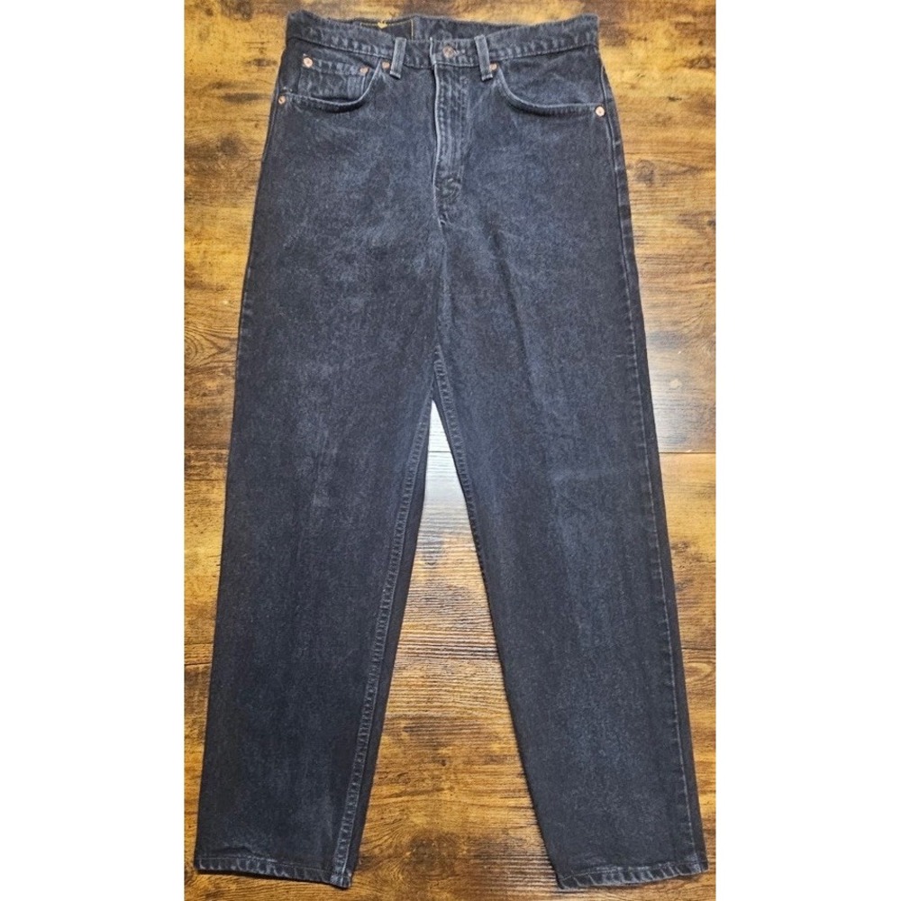 Vintage Levis 550 Denim Jeans Men's 33x32 Black Relaxed Fit USA Made 1995